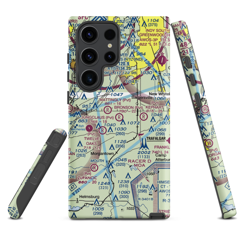 Bronson Airport (II93) VFR Sectional Samsung Phone Case Samsung Galaxy S23 Ultra model shown