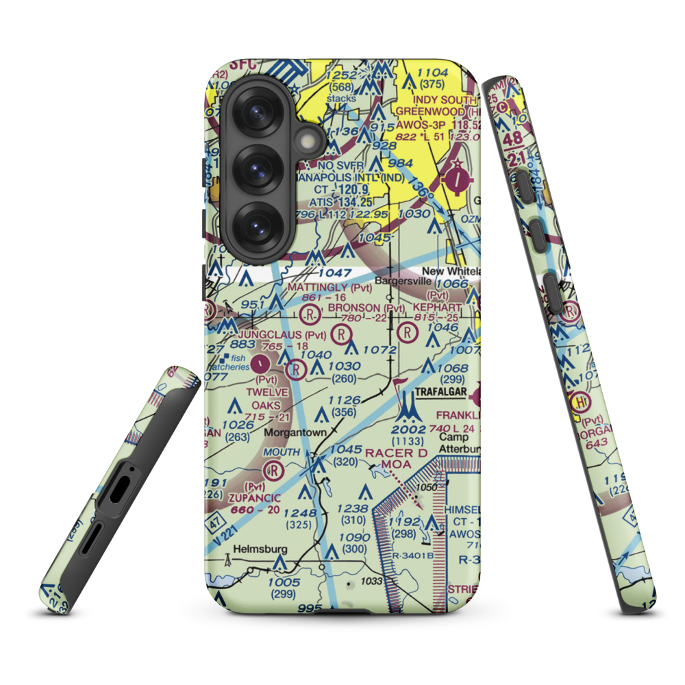 Bronson Airport (II93) VFR Sectional Samsung Phone Case Samsung Galaxy S25 Plus model shown