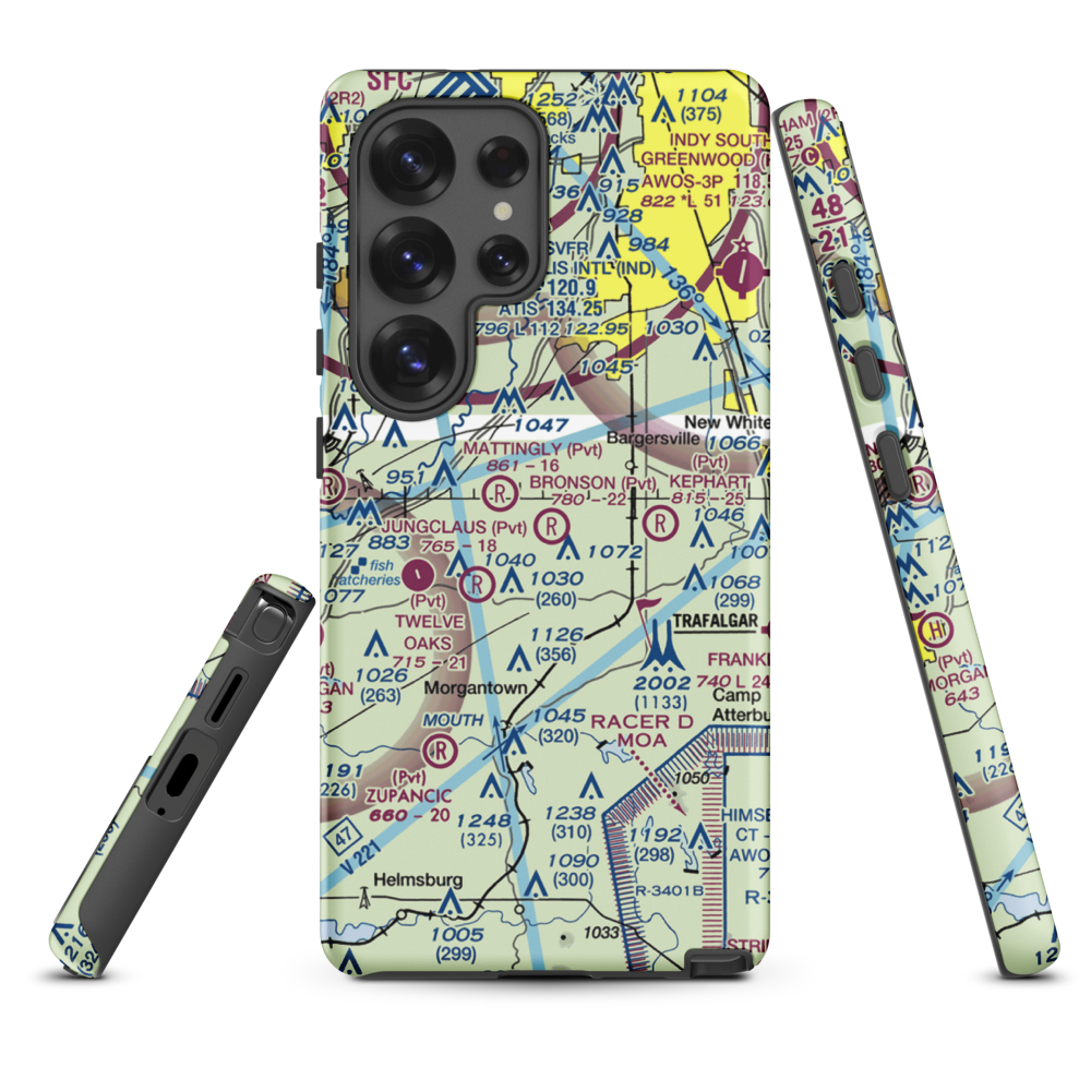 Bronson Airport (II93) VFR Sectional Samsung Phone Case Samsung Galaxy S25 Ultra model shown