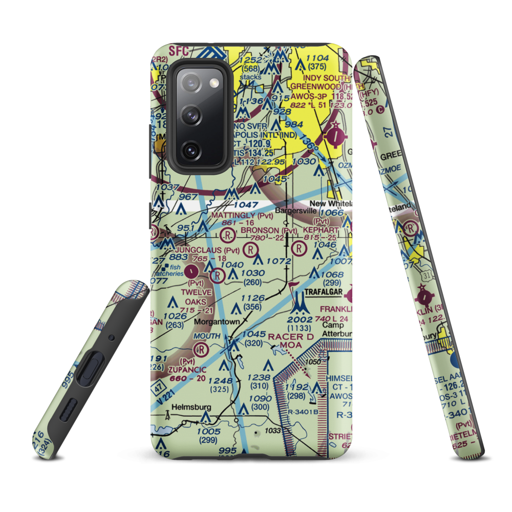 Bronson Airport (II93) VFR Sectional Samsung Phone Case Samsung Galaxy S20 FE model shown