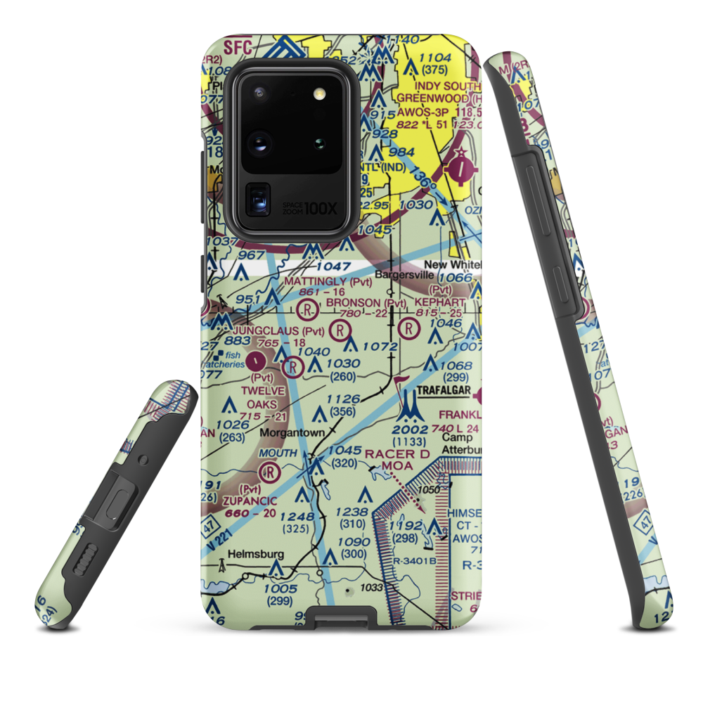 Bronson Airport (II93) VFR Sectional Samsung Phone Case Samsung Galaxy S20 Ultra model shown