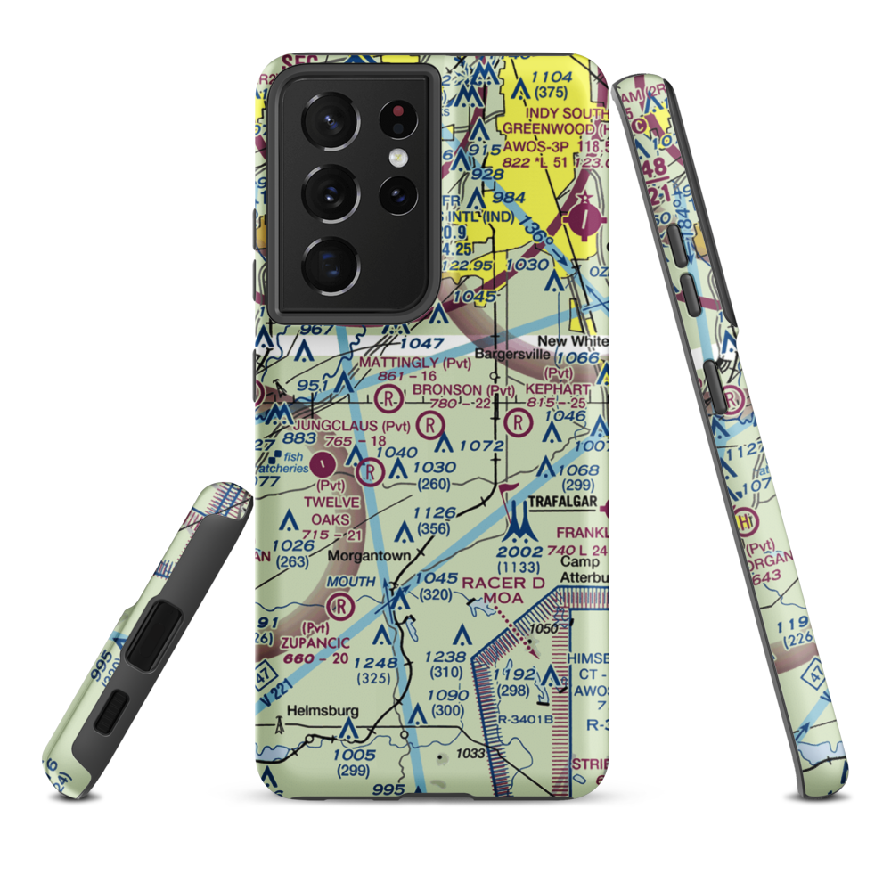 Bronson Airport (II93) VFR Sectional Samsung Phone Case Samsung Galaxy S21 Ultra model shown