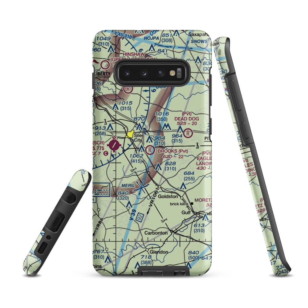 Brooks Field (8NC6) VFR Sectional Samsung Phone Case Samsung Galaxy S10 Plus model shown