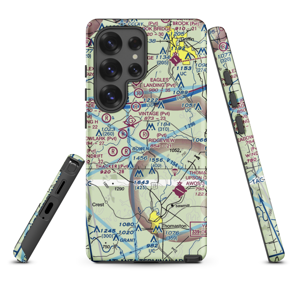 Brown Field (9GA0) VFR Sectional Samsung Phone Case Samsung Galaxy S25 Ultra model shown