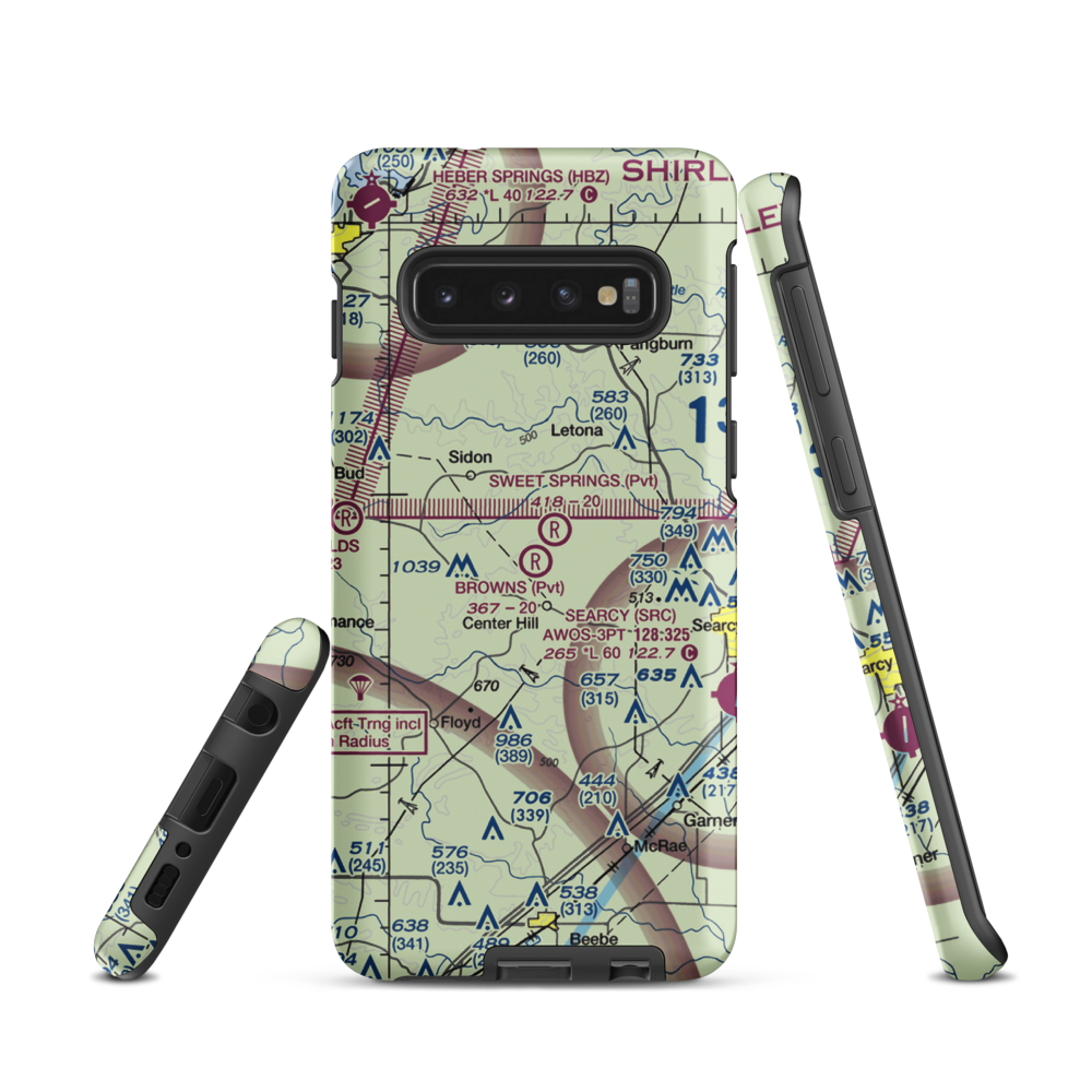 Brown'S Airport (7AR4) VFR Sectional Samsung Phone Case Samsung Galaxy S10 model shown