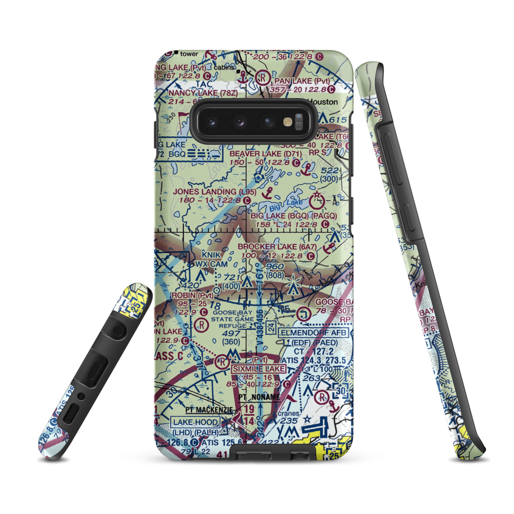 Brown's Homestead Airport (95AK) VFR Sectional Samsung Phone Case Samsung Galaxy S10 Plus model shown