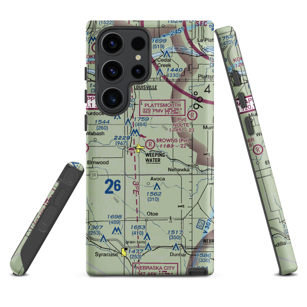 Browns Airport (NE69) VFR Sectional Samsung Phone Case Samsung Galaxy S23 Ultra model shown