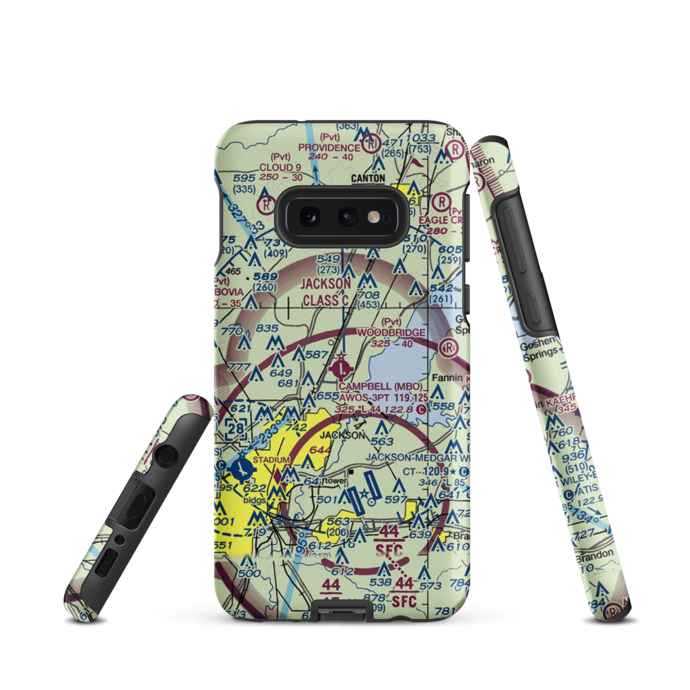 Bruce Campbell Field (MBO) VFR Sectional Samsung Phone Case Samsung Galaxy S10 Plus model shown