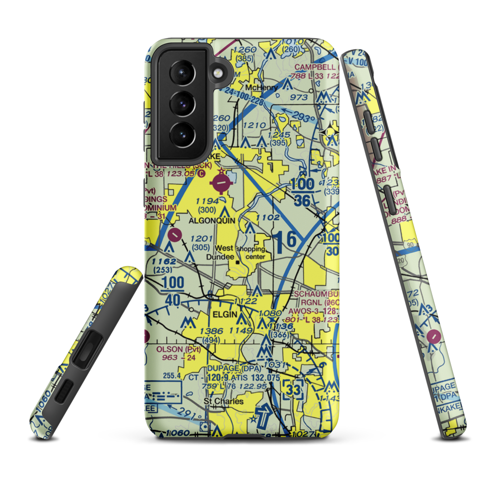 Brunner Airport (04LL) VFR Sectional Samsung Phone Case Samsung Galaxy S21 Plus model shown