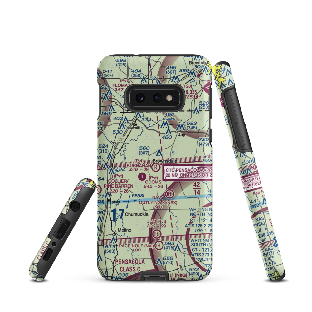 Buchanan Airport (56FL) VFR Sectional Samsung Phone Case Samsung Galaxy S10e model shown