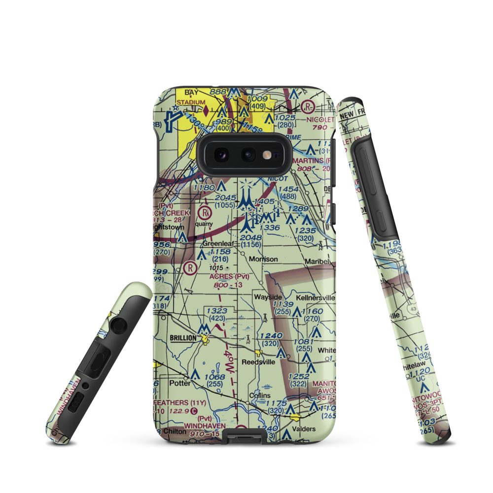 Buchholz Farm Airport (9WI3) VFR Sectional Samsung Phone Case Samsung Galaxy S10 Plus model shown