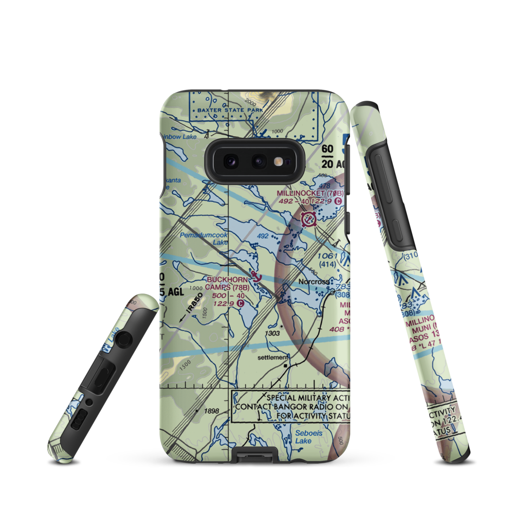 Buckhorn Camps Seaplane Base (78B) VFR Sectional Samsung Phone Case Samsung Galaxy S10e model shown