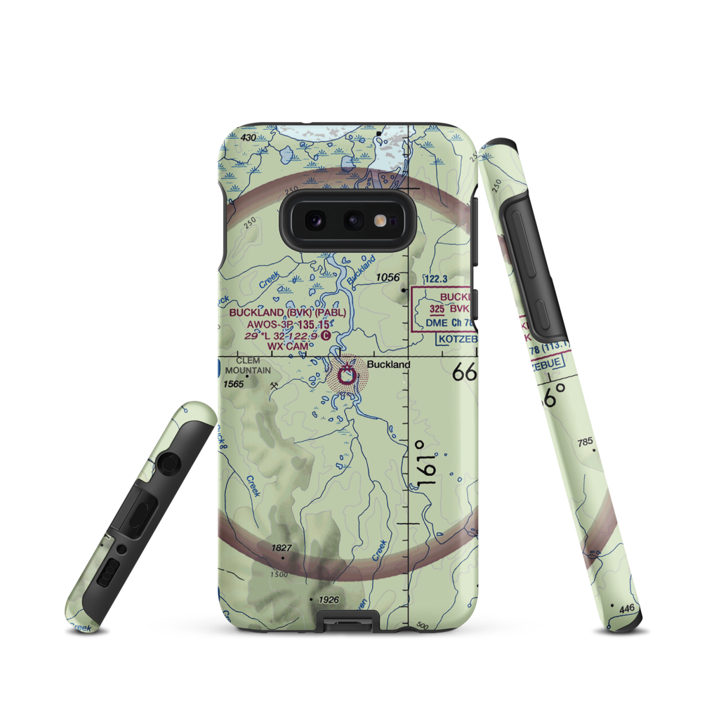Buckland Airport (BVK) VFR Sectional Samsung Phone Case Samsung Galaxy S10 Plus model shown