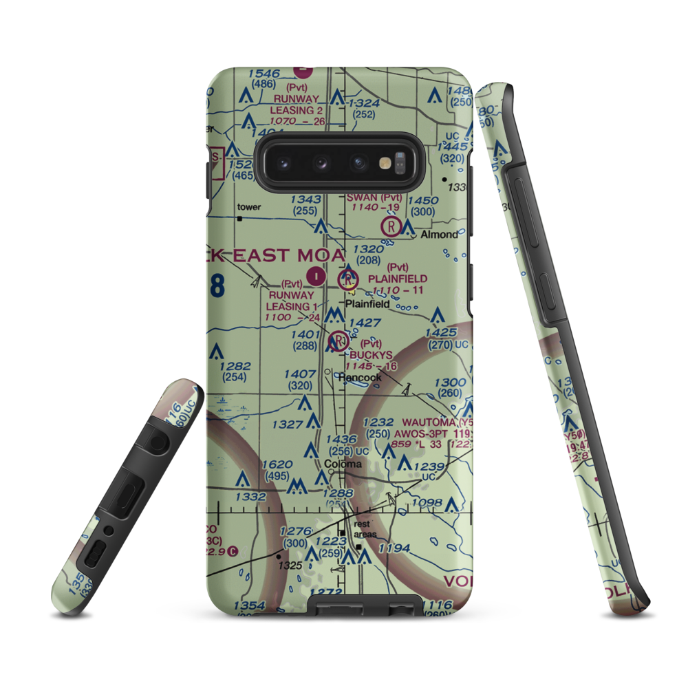 Bucky's Airpark (WN09) VFR Sectional Samsung Phone Case Samsung Galaxy S10 Plus model shown