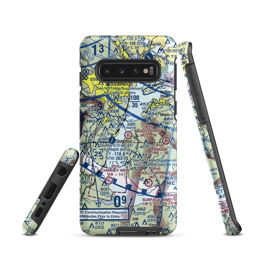 Buds Ferry Airport (MD39) VFR Sectional Samsung Phone Case Samsung Galaxy S10 model shown