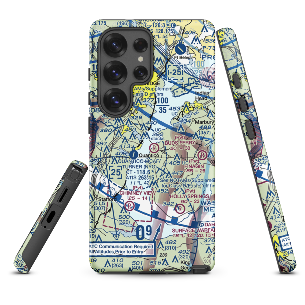 Buds Ferry Airport (MD39) VFR Sectional Samsung Phone Case Samsung Galaxy S25 Ultra model shown