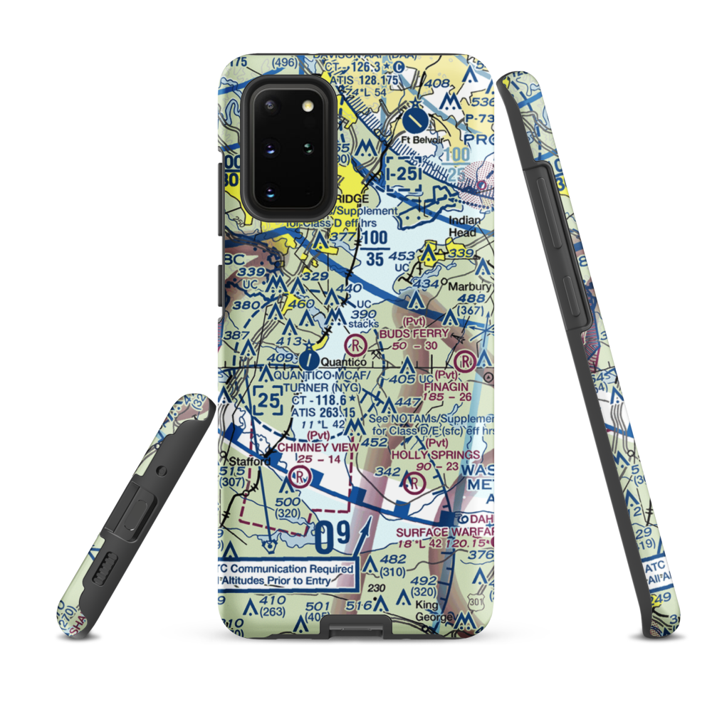 Buds Ferry Airport (MD39) VFR Sectional Samsung Phone Case Samsung Galaxy S20 Plus model shown