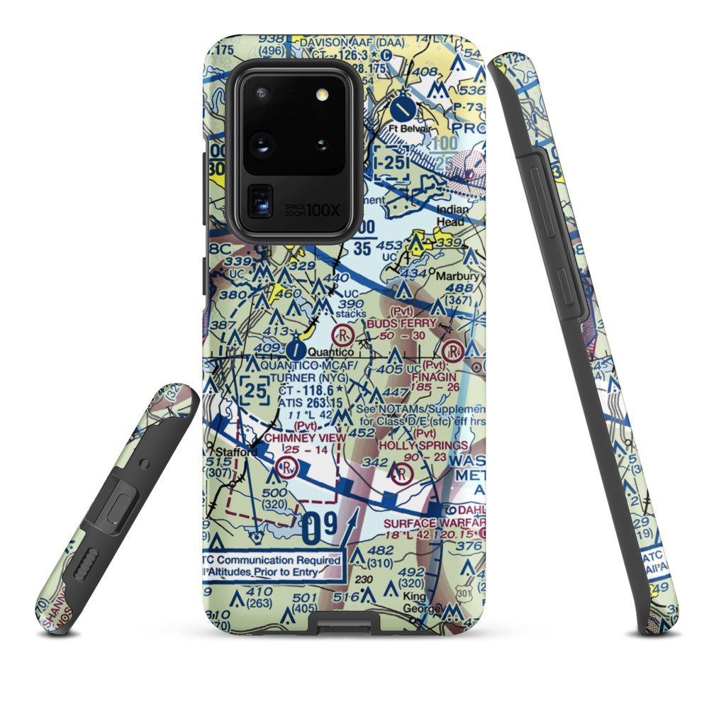Buds Ferry Airport (MD39) VFR Sectional Samsung Phone Case Samsung Galaxy S20 Ultra model shown