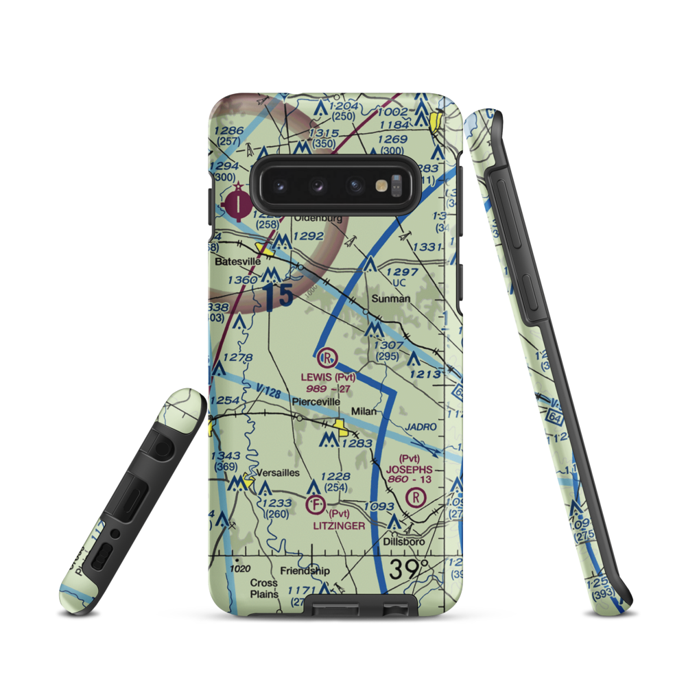 Buell Airport (II03) VFR Sectional Samsung Phone Case Samsung Galaxy S10 model shown