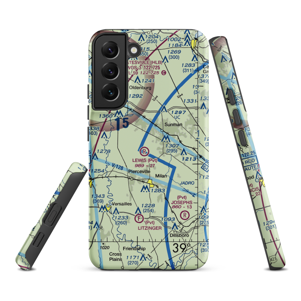 Buell Airport (II03) VFR Sectional Samsung Phone Case Samsung Galaxy S22 Plus model shown
