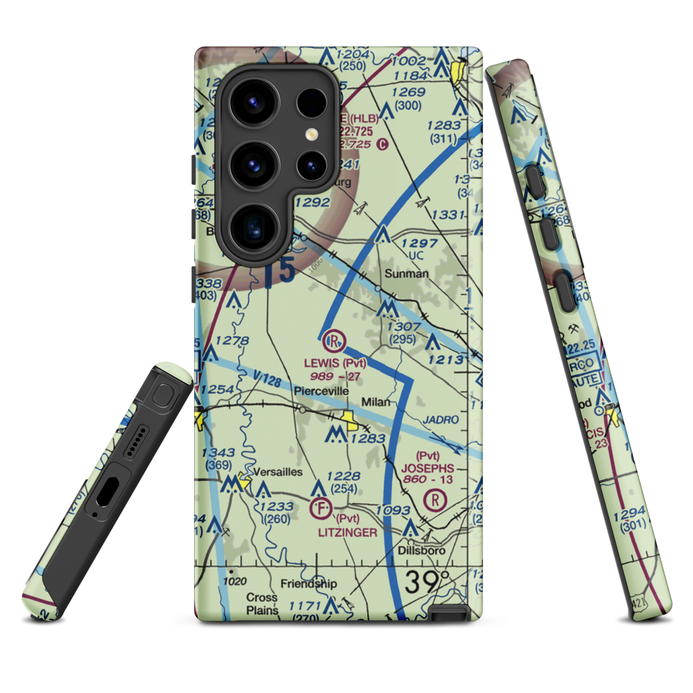 Buell Airport (II03) VFR Sectional Samsung Phone Case Samsung Galaxy S24 Ultra model shown