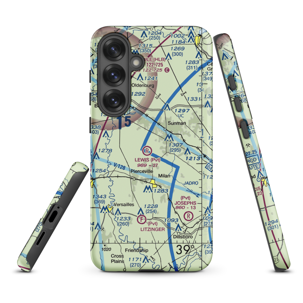 Buell Airport (II03) VFR Sectional Samsung Phone Case Samsung Galaxy S25 Plus model shown