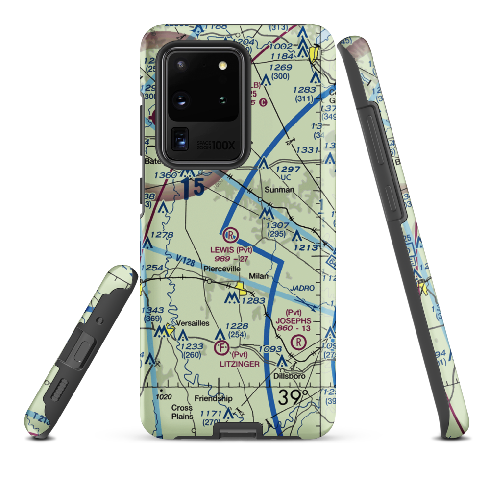Buell Airport (II03) VFR Sectional Samsung Phone Case Samsung Galaxy S20 Ultra model shown
