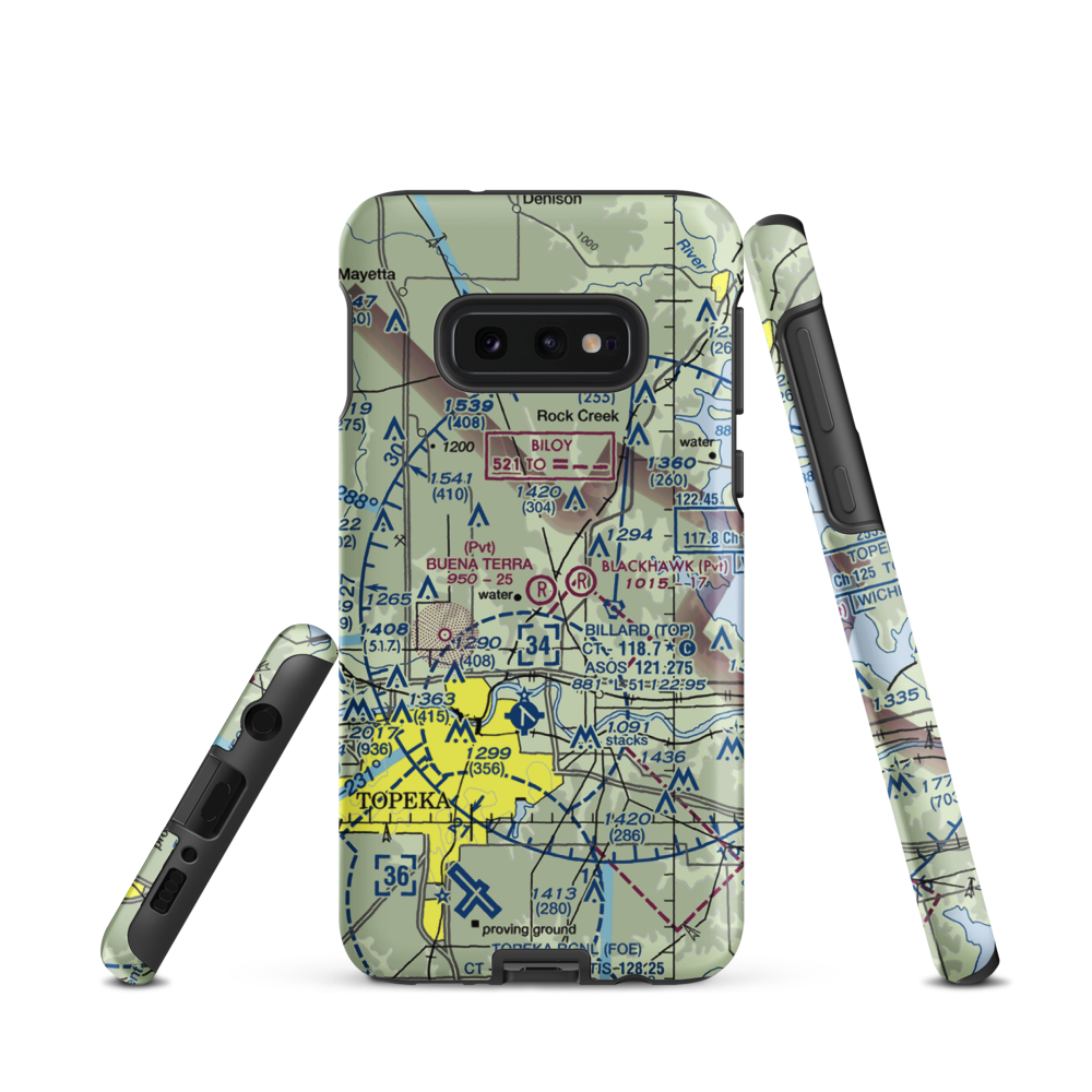 Buena Terra Airport (33KS) VFR Sectional Samsung Phone Case Samsung Galaxy S10 Plus model shown