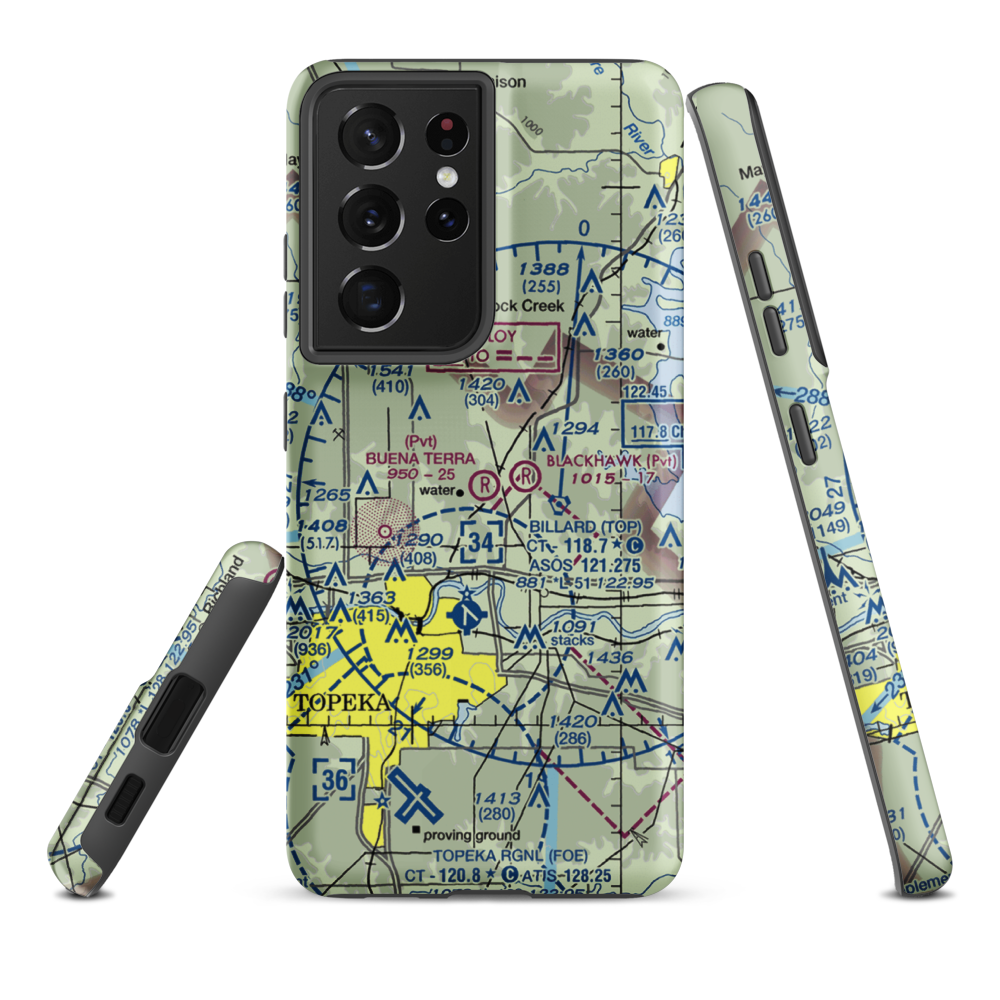 Buena Terra Airport (33KS) VFR Sectional Samsung Phone Case Samsung Galaxy S21 Ultra model shown