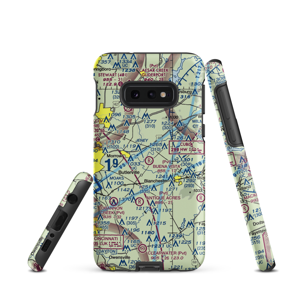 Buena Vista Farm Airport (OA12) VFR Sectional Samsung Phone Case Samsung Galaxy S10e model shown