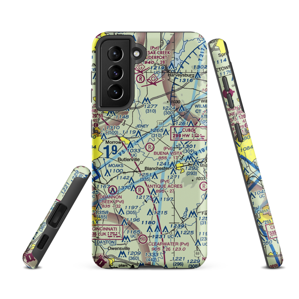 Buena Vista Farm Airport (OA12) VFR Sectional Samsung Phone Case Samsung Galaxy S21 FE model shown