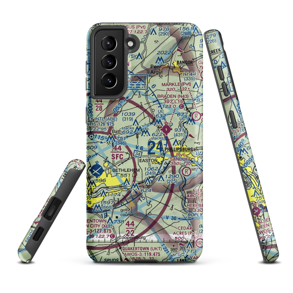 Bugs Airport (PA68) VFR Sectional Samsung Phone Case Samsung Galaxy S21 Plus model shown