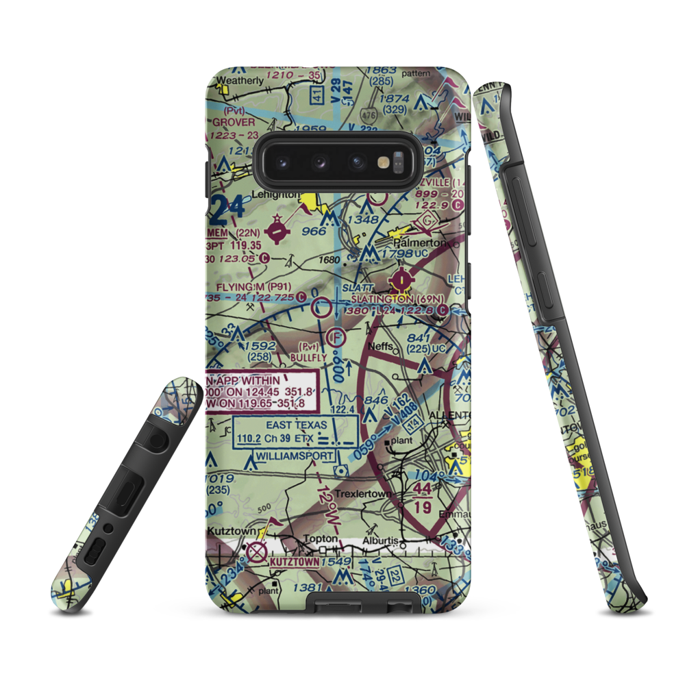 Bullfly Ultralightport (PN48) VFR Sectional Samsung Phone Case Samsung Galaxy S10e model shown