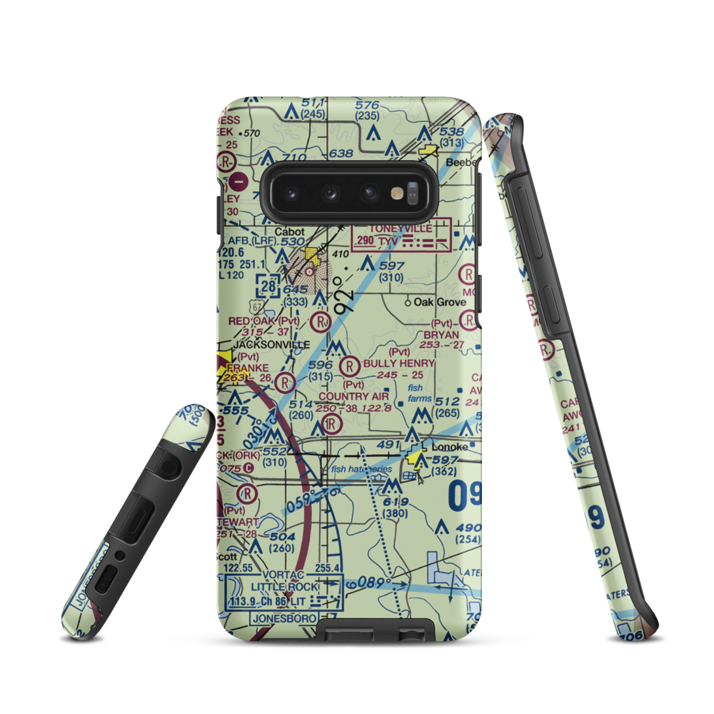 Bully Henry Airport (2AR0) VFR Sectional Samsung Phone Case Samsung Galaxy S10 model shown
