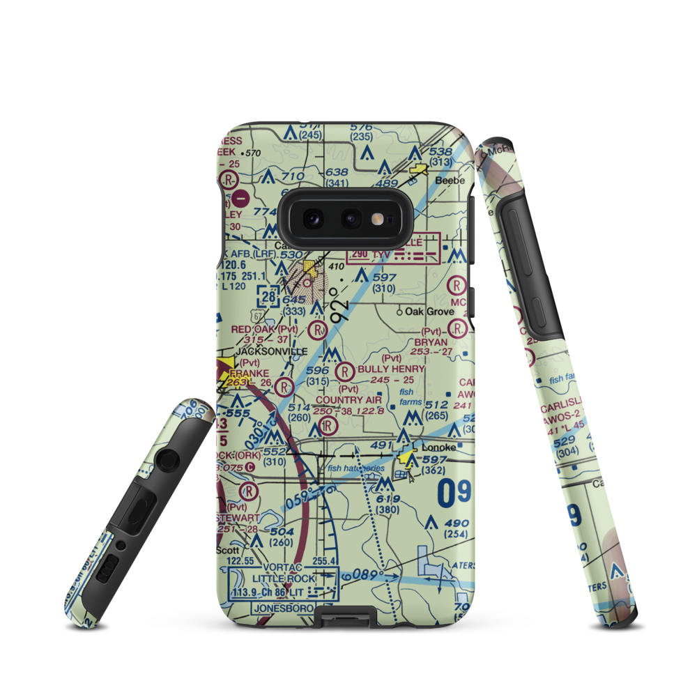 Bully Henry Airport (2AR0) VFR Sectional Samsung Phone Case Samsung Galaxy S10 Plus model shown