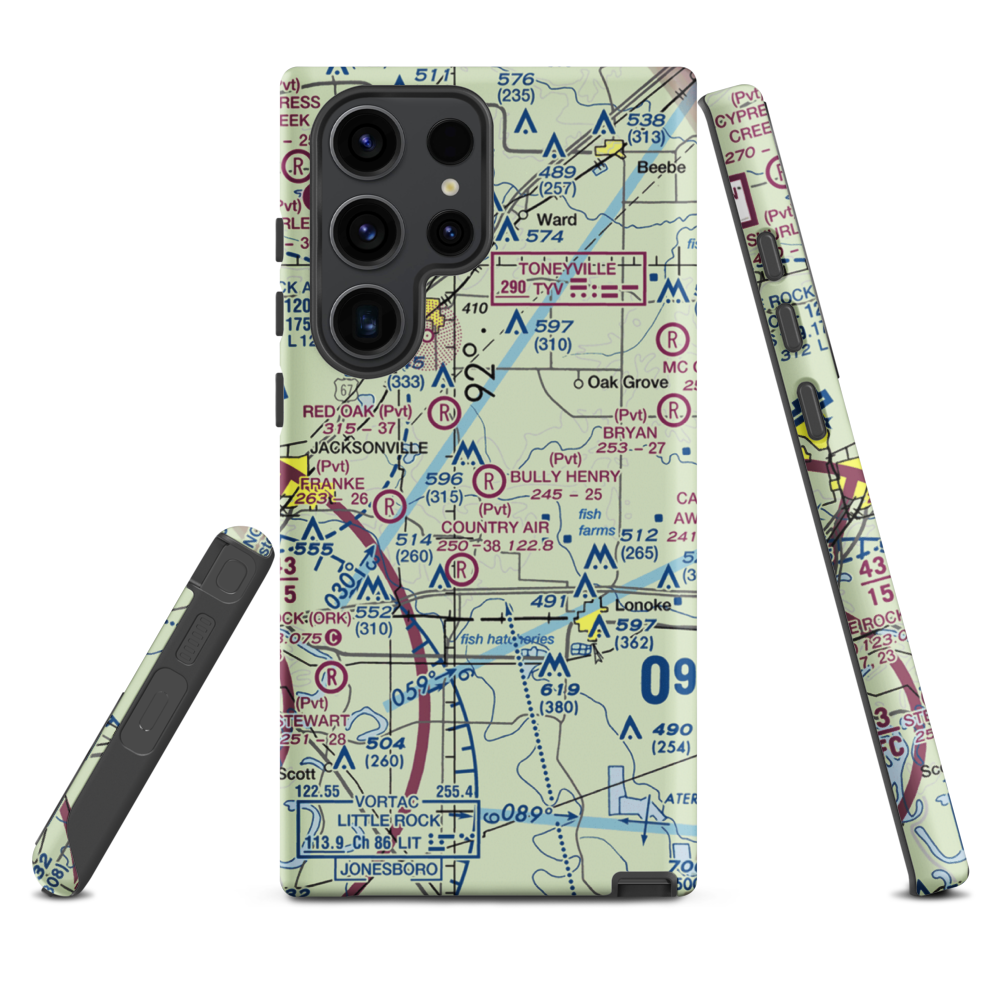 Bully Henry Airport (2AR0) VFR Sectional Samsung Phone Case Samsung Galaxy S23 Ultra model shown