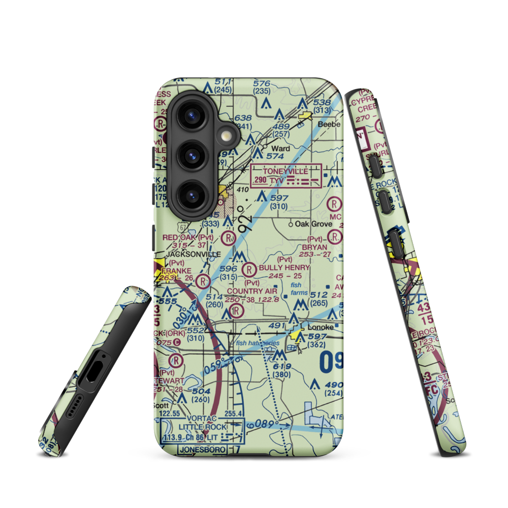 Bully Henry Airport (2AR0) VFR Sectional Samsung Phone Case Samsung Galaxy S24 model shown