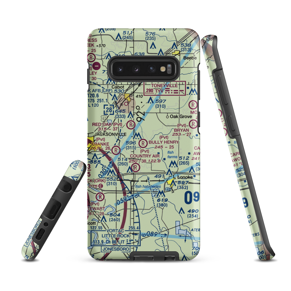 Bully Henry Airport (2AR0) VFR Sectional Samsung Phone Case Samsung Galaxy S10e model shown