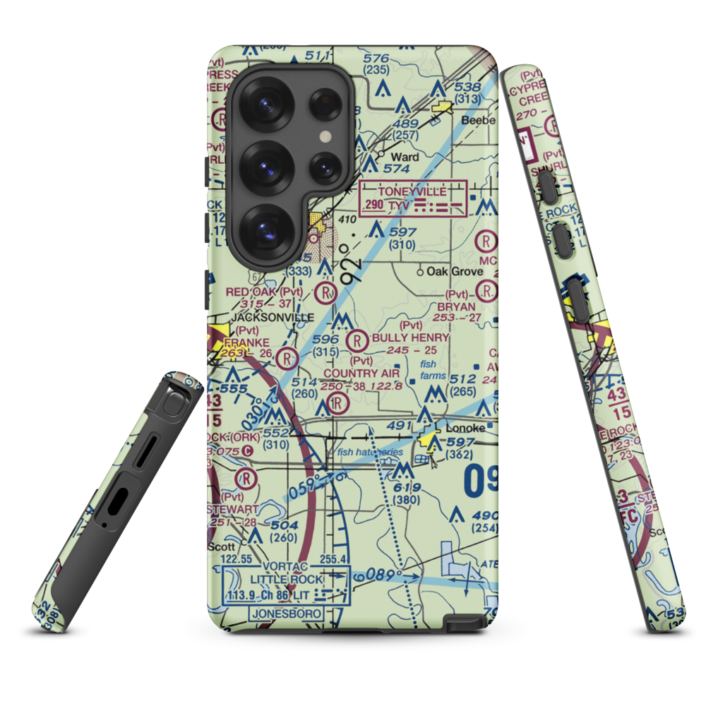 Bully Henry Airport (2AR0) VFR Sectional Samsung Phone Case Samsung Galaxy S25 Ultra model shown