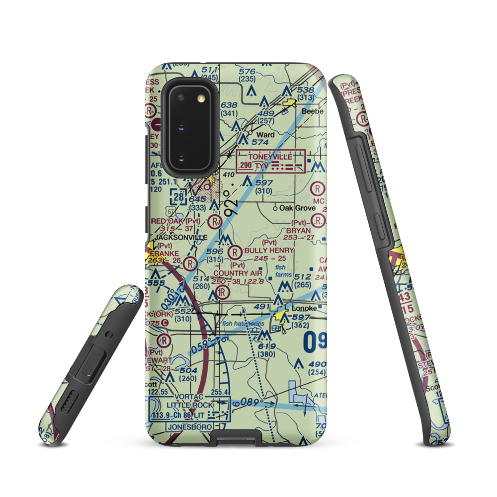 Bully Henry Airport (2AR0) VFR Sectional Samsung Phone Case Samsung Galaxy S20 model shown
