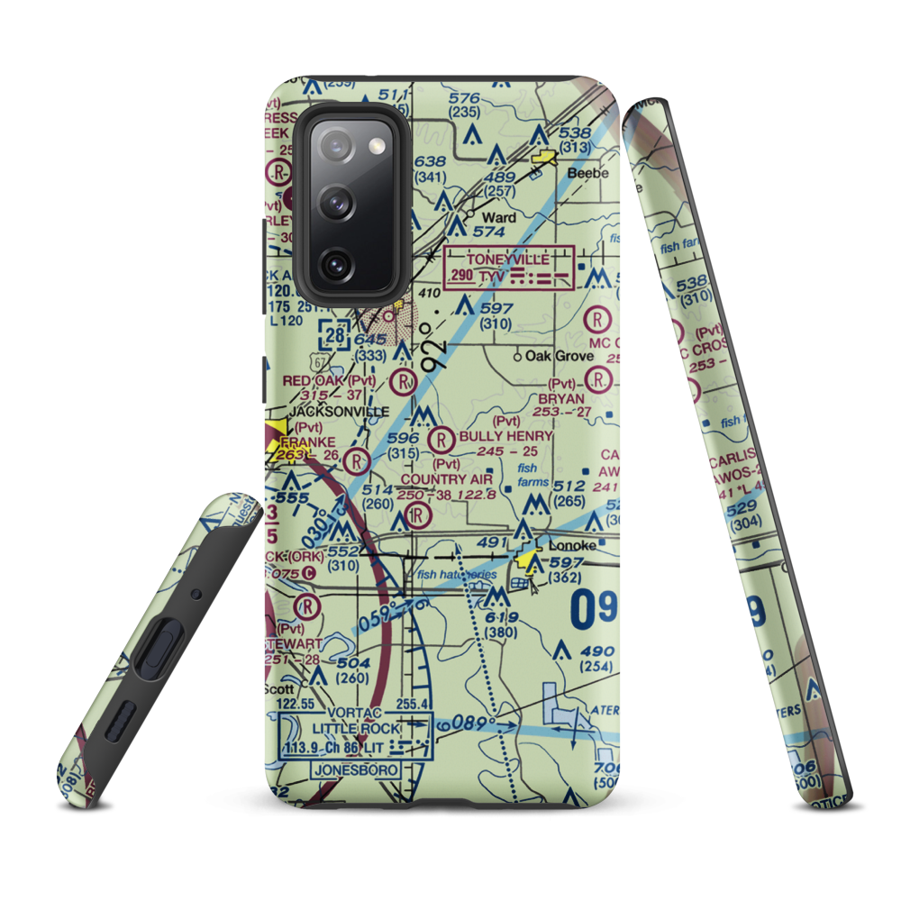 Bully Henry Airport (2AR0) VFR Sectional Samsung Phone Case Samsung Galaxy S20 FE model shown