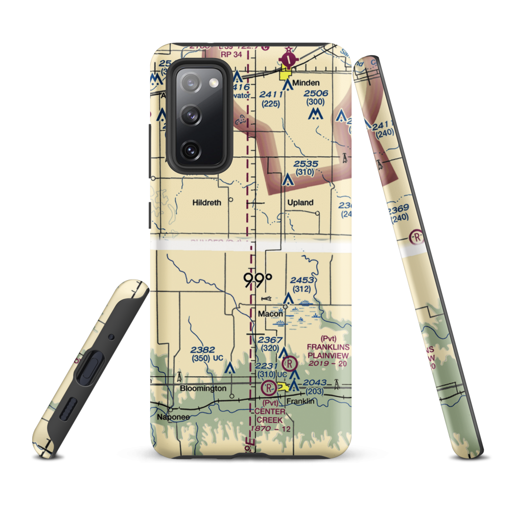 Bunger Field (81NE) VFR Sectional Samsung Phone Case Samsung Galaxy S20 FE model shown
