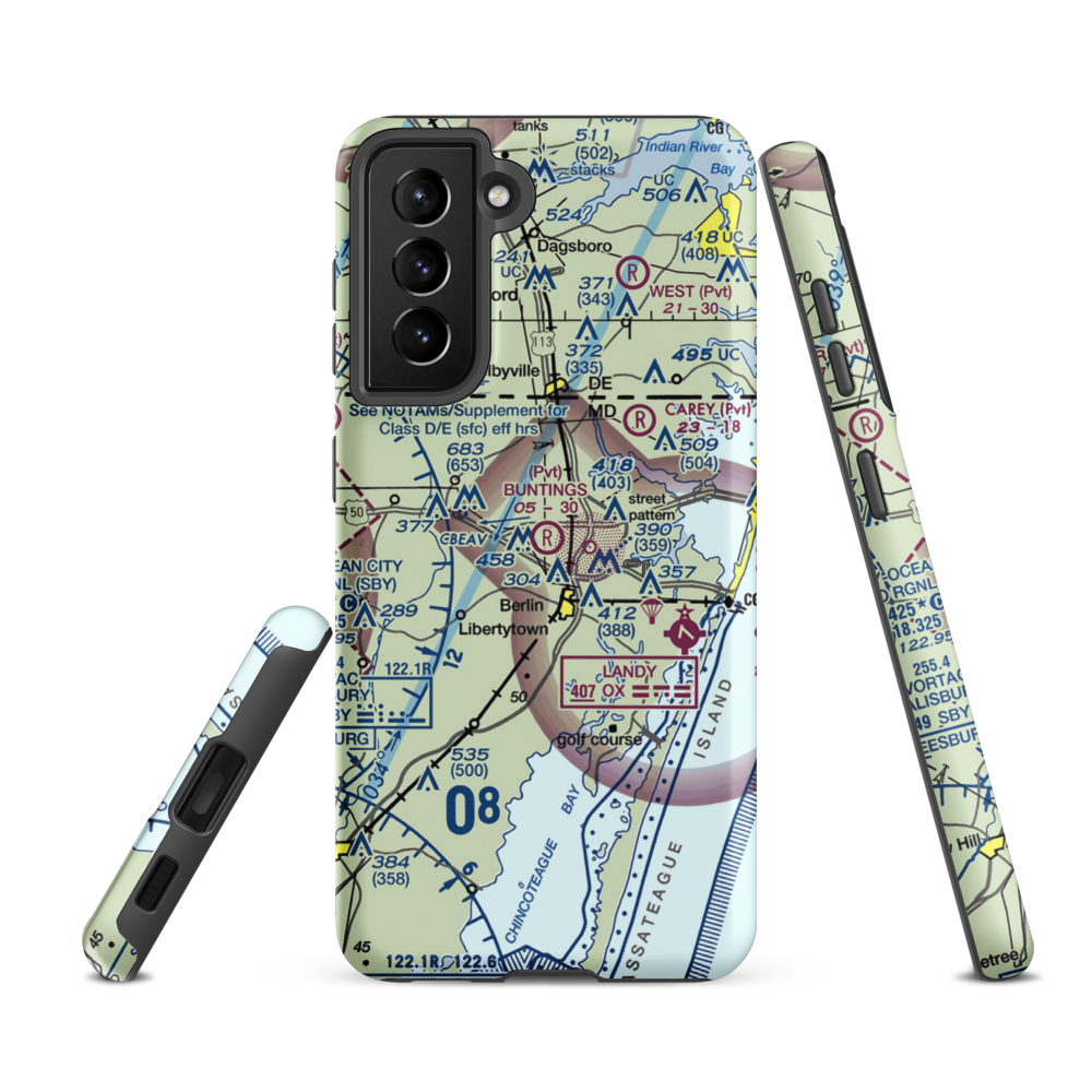 Bunting's Field (4MD1) VFR Sectional Samsung Phone Case Samsung Galaxy S21 Ultra model shown