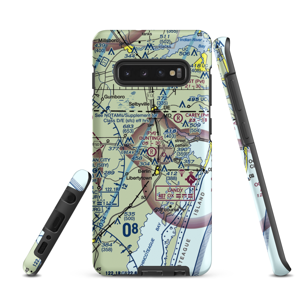 Bunting's Field (4MD1) VFR Sectional Samsung Phone Case Samsung Galaxy S10 Plus model shown