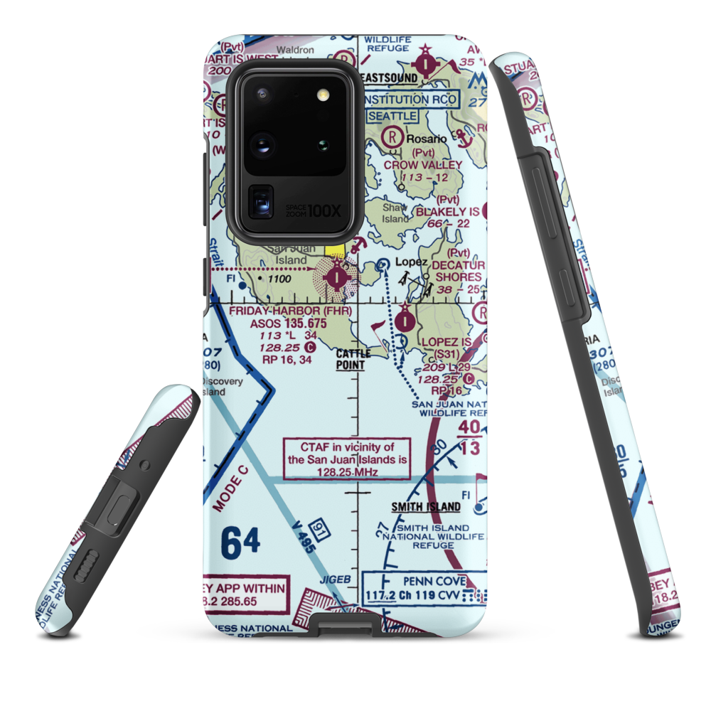 Burden Field-(Rabbit Run) Airport (61WA) VFR Sectional Samsung Phone Case Samsung Galaxy S20 Ultra model shown