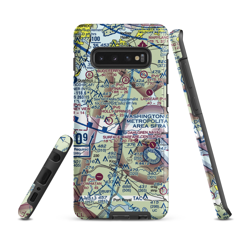 Burgess Field (8MD6) VFR Sectional Samsung Phone Case Samsung Galaxy S10 Plus model shown