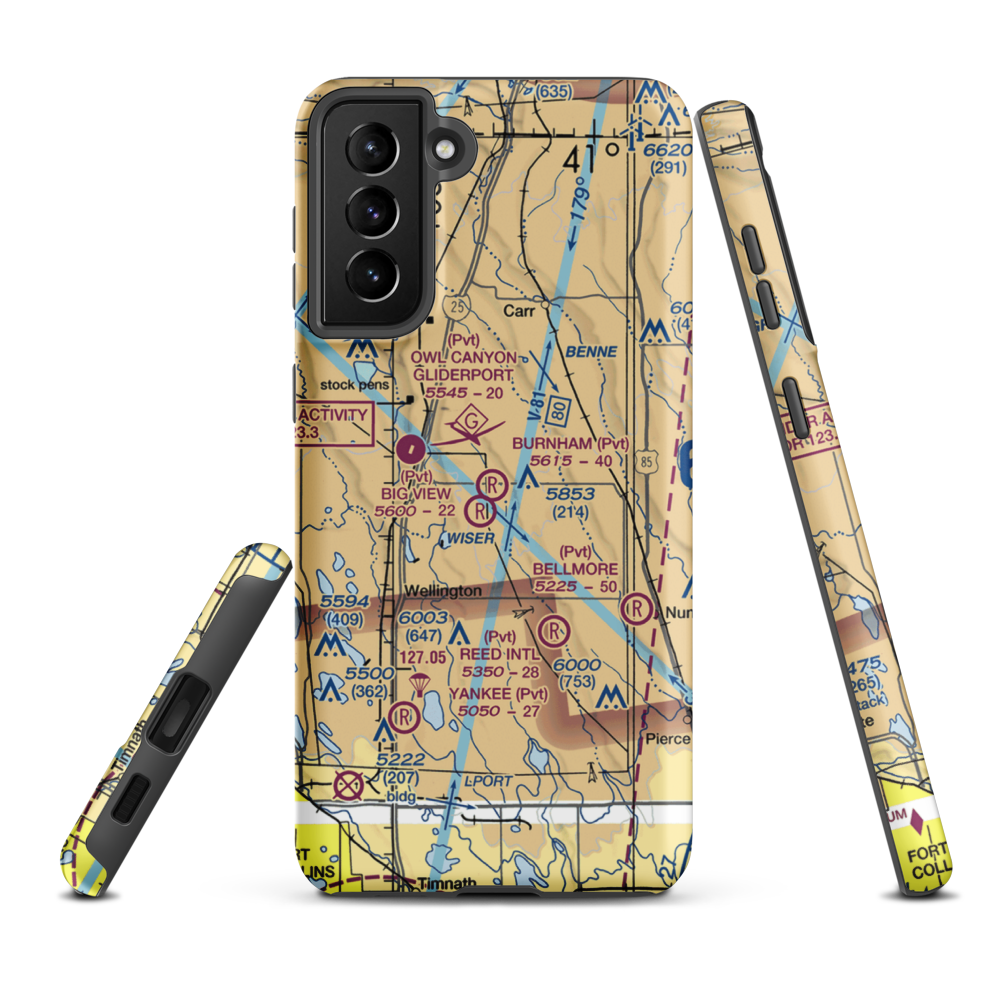 Burnham Field (6CO1) VFR Sectional Samsung Phone Case Samsung Galaxy S21 FE model shown