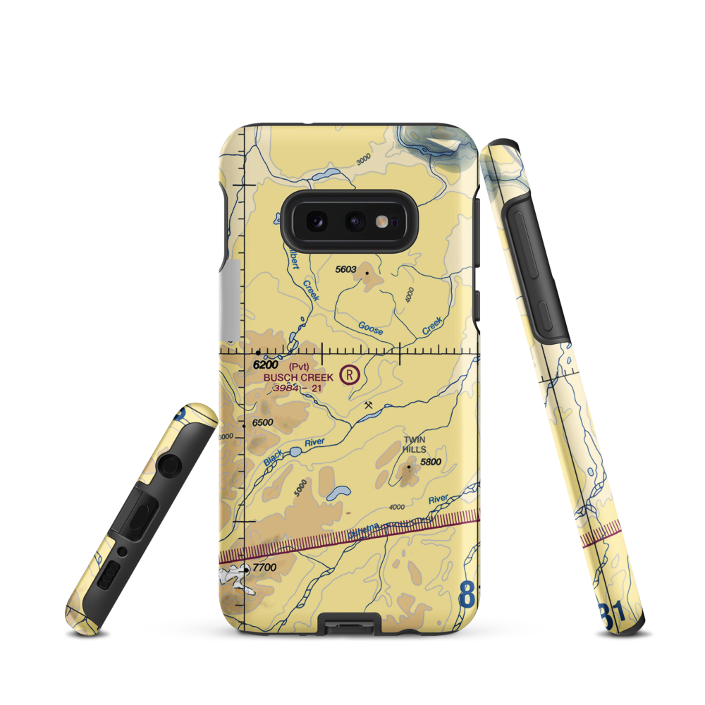 Busch Creek Airport (AA09) VFR Sectional Samsung Phone Case Samsung Galaxy S10 Plus model shown