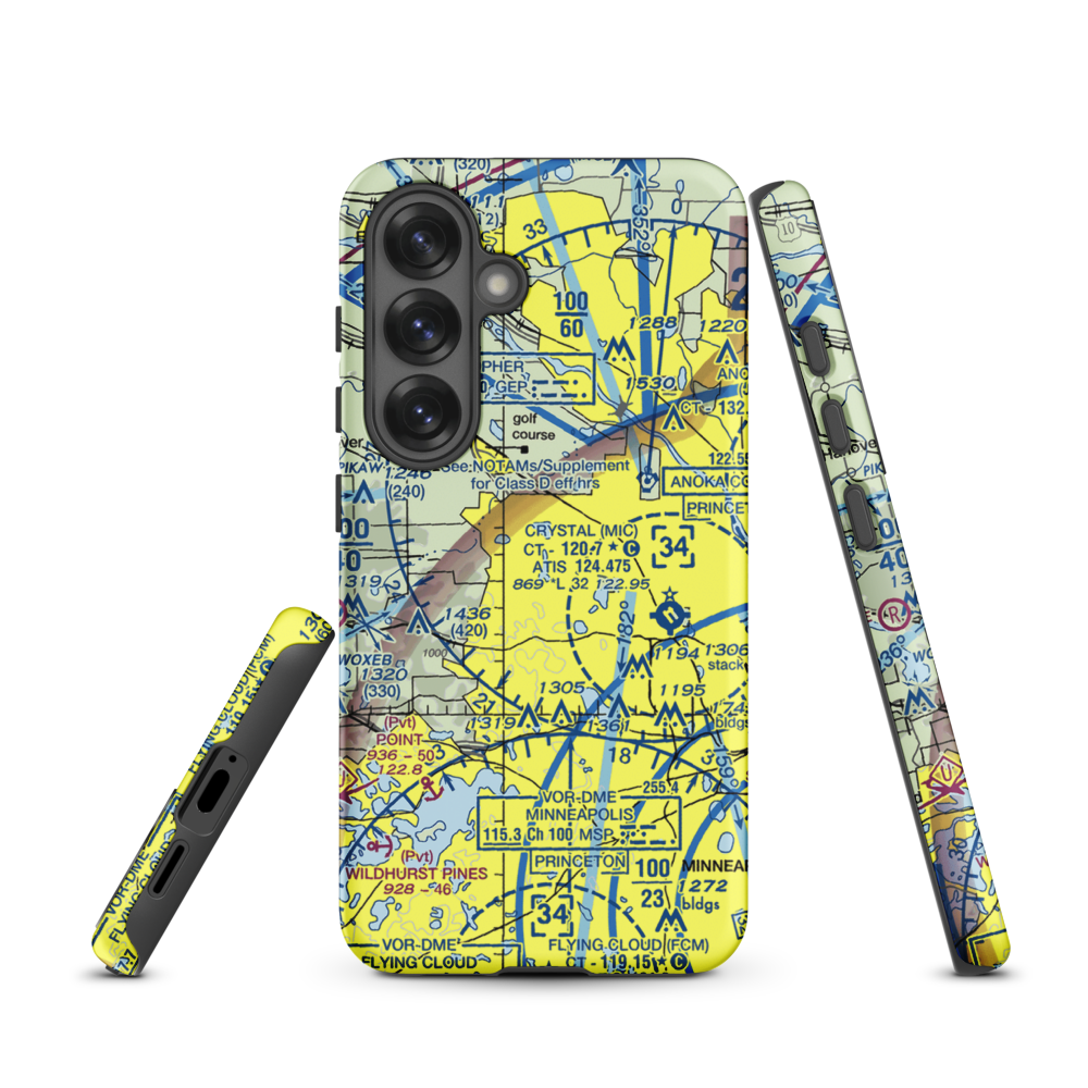 Busch's Fish Lake Seaplane Base (MN30) VFR Sectional Samsung Phone Case Samsung Galaxy S25 model shown