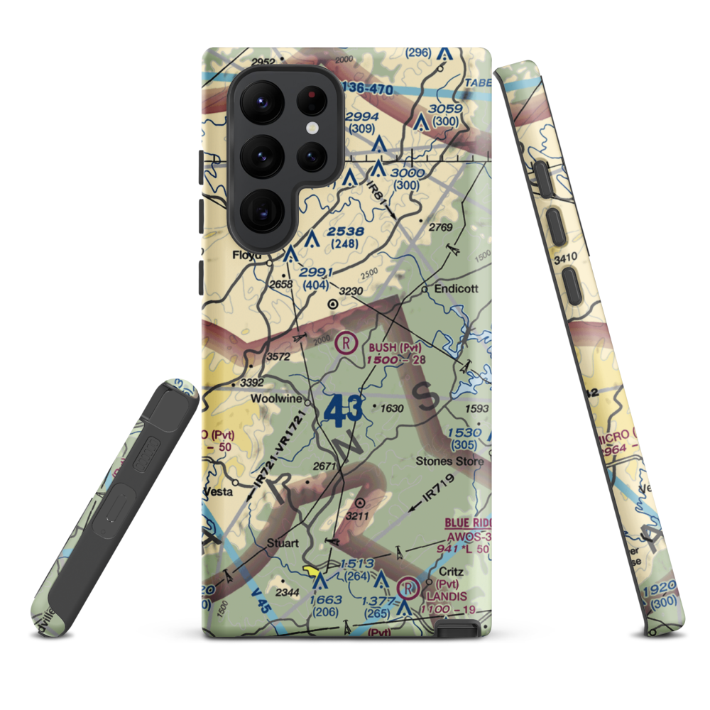 Bush Airport (6VA9) VFR Sectional Samsung Phone Case Samsung Galaxy S22 Ultra model shown